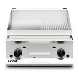 Lincat Opus 800 Half Ribbed Propane Gas Griddle OG8201/R/P - DM546-P  Lincat   