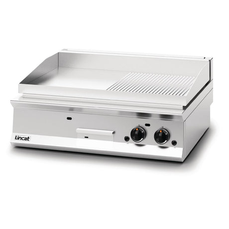 Lincat Opus 800 Half Ribbed Natural Gas Griddle OG8202/R/N - DM547-N  Lincat   