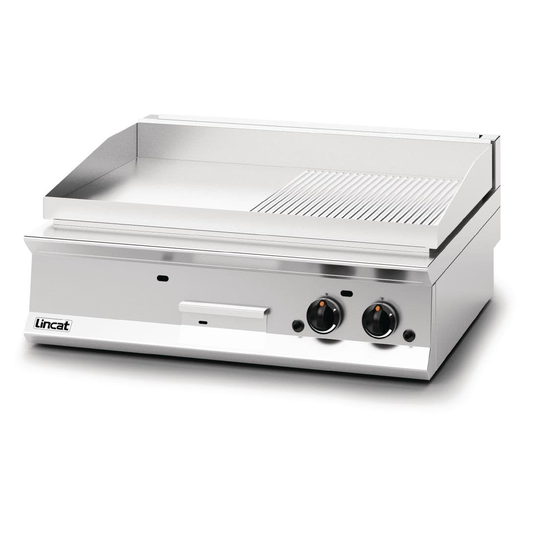 Lincat Opus 800 Half Ribbed Propane Gas Griddle OG8202/R/P - DM547-P  Lincat   