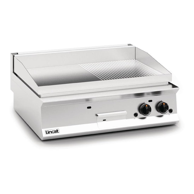 Lincat Opus 800 Half Ribbed Natural Gas Griddle OG8202/R/N - DM547-N  Lincat   