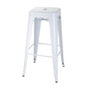 Bolero Bistro Galvanised Steel High Stools White (Pack of 4) - DM763 Metal Bar Stools Bolero   