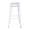Bolero Bistro Galvanised Steel High Stools White (Pack of 4) - DM763 Metal Bar Stools Bolero   