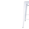 Bolero Bistro Galvanised Steel High Stools White (Pack of 4) - DM763 Metal Bar Stools Bolero   