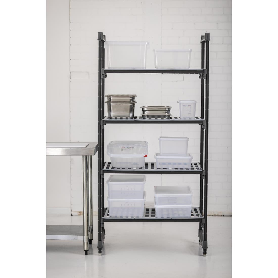 Cambro Camshelving Basics Plus 4 Tier Shelving Starter Unit 1830 x 915 x 610mm - DM772  Cambro   