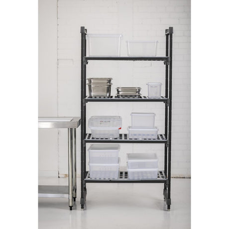 Cambro Camshelving Basics Plus 4 Tier Shelving Starter Unit 1830 x 915 x 610mm - DM772  Cambro   