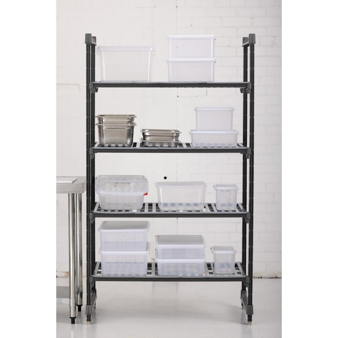 Cambro Camshelving Basics Plus 4 Tier Shelving Starter Unit 1830 x 1070 x 610mm - DM773  Cambro   