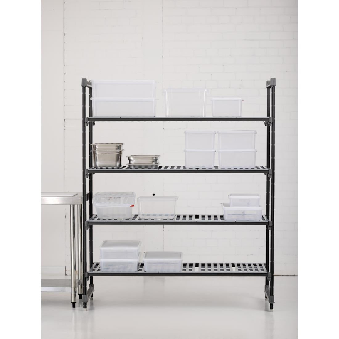 Cambro Camshelving Basics Plus 4 Tier Shelving Starter Unit 1830 x 1525 x 610mm - DM776  Cambro   