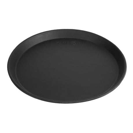 Cambro Camtread Fibreglass Round Non-Slip Tray Black 280mm - DM780  Cambro   