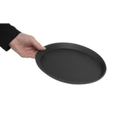 Cambro Camtread Fibreglass Round Non-Slip Tray Black 280mm - DM780  Cambro   