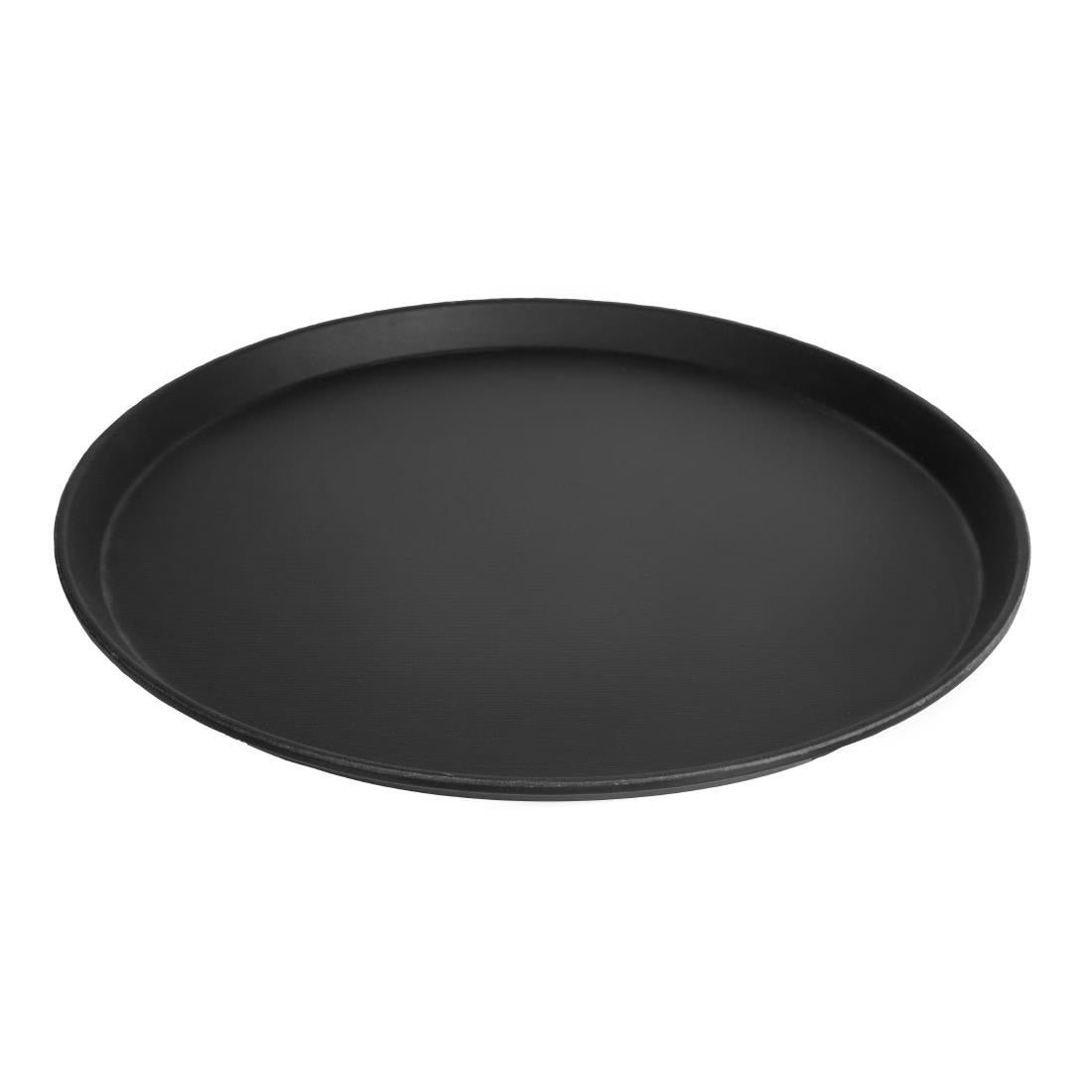Cambro Camtread Fibreglass Round Non-Slip Tray Black 405mm - DM782  Cambro   