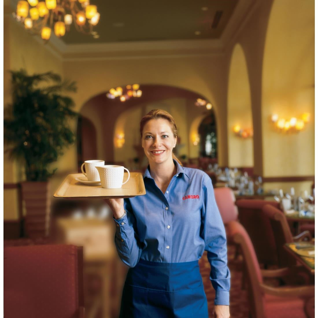 Cambro Mykonos Laminate Canteen Tray Birch 430mm - DM795  Cambro   