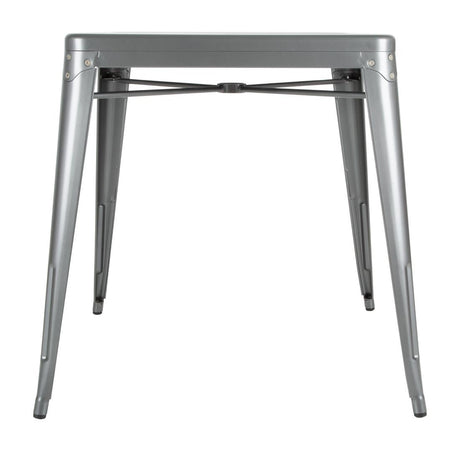 Bolero Bistro Square Steel Table Gun Metal 668mm - DM904 Steel Tables Bolero   