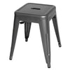 Bolero Bistro Steel Low Stool Gun Metal (Pack Of 4) - DM933 Metal Bar Stools Bolero   