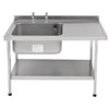 KWC DVS Self Assembly Stainless Steel Sink Right Hand Drainer 1500x650mm - P367  KWC DVS   