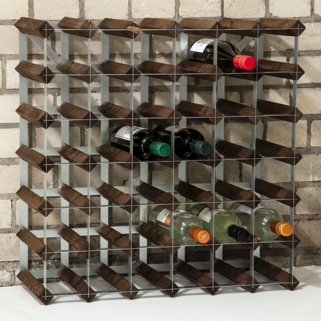Wine Rack Dark Wood 42 Bottle - DN634  Traditional Wine Racks   