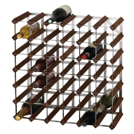 Wine Rack Dark Wood 42 Bottle - DN634  Traditional Wine Racks   