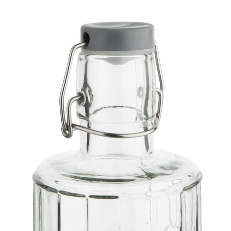 Olympia Geo Glass Water Bottle with Stopper 640ml (Pack of 6) - DN817 Jugs, Pitchers, Decanters & Carafes Olympia   