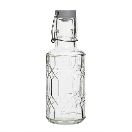 Olympia Geo Glass Water Bottle with Stopper 380ml (Pack of 6) - DN818 Jugs, Pitchers, Decanters & Carafes Olympia   