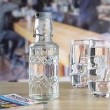 Olympia Geo Glass Water Bottle with Stopper 380ml (Pack of 6) - DN818 Jugs, Pitchers, Decanters & Carafes Olympia   