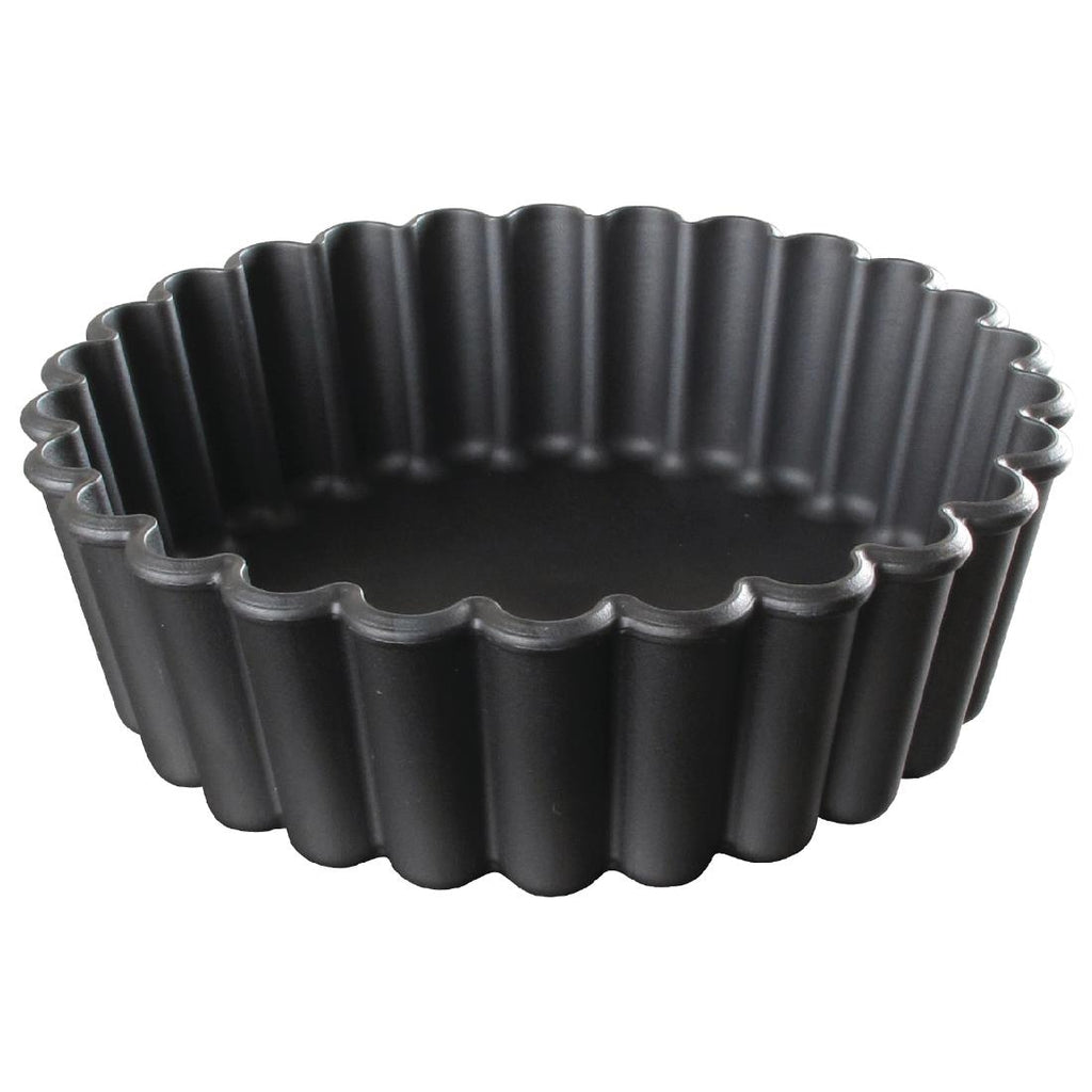 Matfer Bourgeat Exoglass Mini Pie Moulds Fluted 100mm (Pack of 12) - DN949  Matfer Bourgeat   
