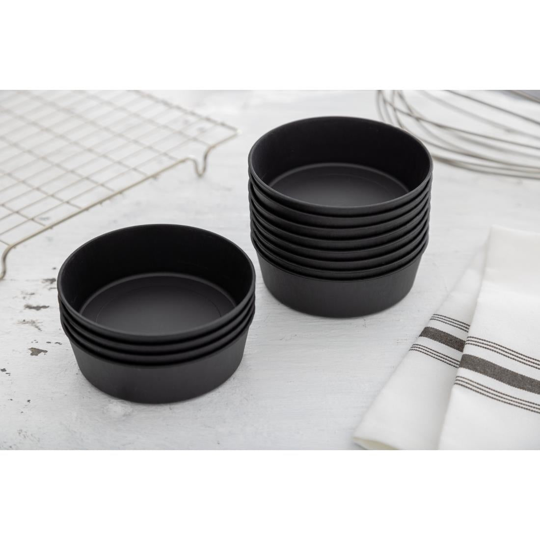 Matfer Bourgeat Exoglass Mini Pie Moulds Plain 100mm (Pack of 12) - DN950  Matfer Bourgeat   