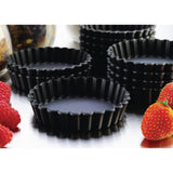 Matfer Bourgeat Exoglass Round Fluted Tartlet Mould 100mm (Pack of 12) - DN955  Matfer Bourgeat   