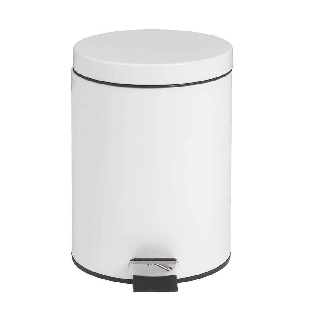 Bolero Pedal Bin White 5ltr - DP038  Bolero   