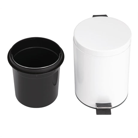 Bolero Pedal Bin White 5ltr - DP038  Bolero   