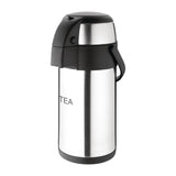 Olympia Pump Action Airpot Etched 'Tea' 3Ltr - DP127  Olympia   