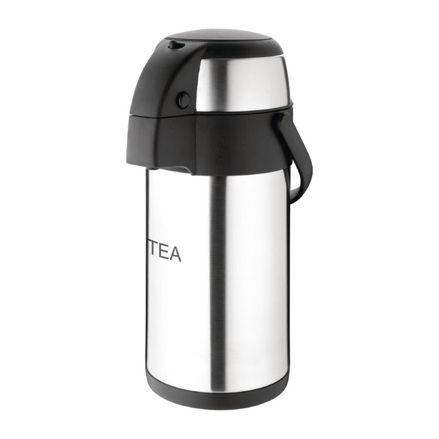Olympia Pump Action Airpot Etched 'Tea' 3Ltr - DP127  Olympia   
