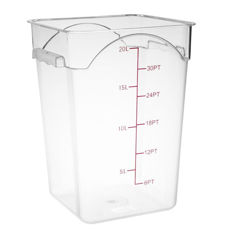 Hygiplas Polycarbonate Square Storage Container 20Ltr - DP130  Hygiplas   