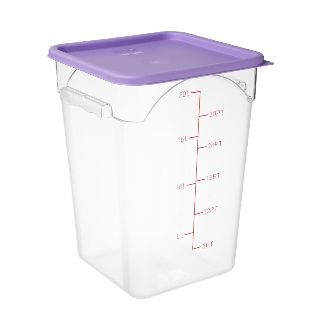Hygiplas Polycarbonate Square Storage Container 20Ltr - DP130  Hygiplas   