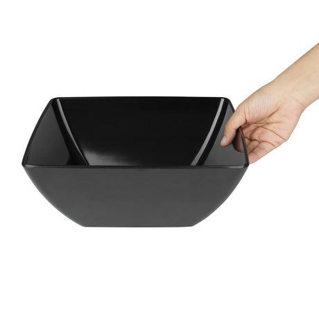 Olympia Kristallon Curved Black Melamine Bowl 11" - DP147  Olympia   