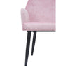 Bolero Lia Velvet Effect Chairs Dusty Pink (Set of 2) - DP198 Upholstered Dining Chairs Bolero   