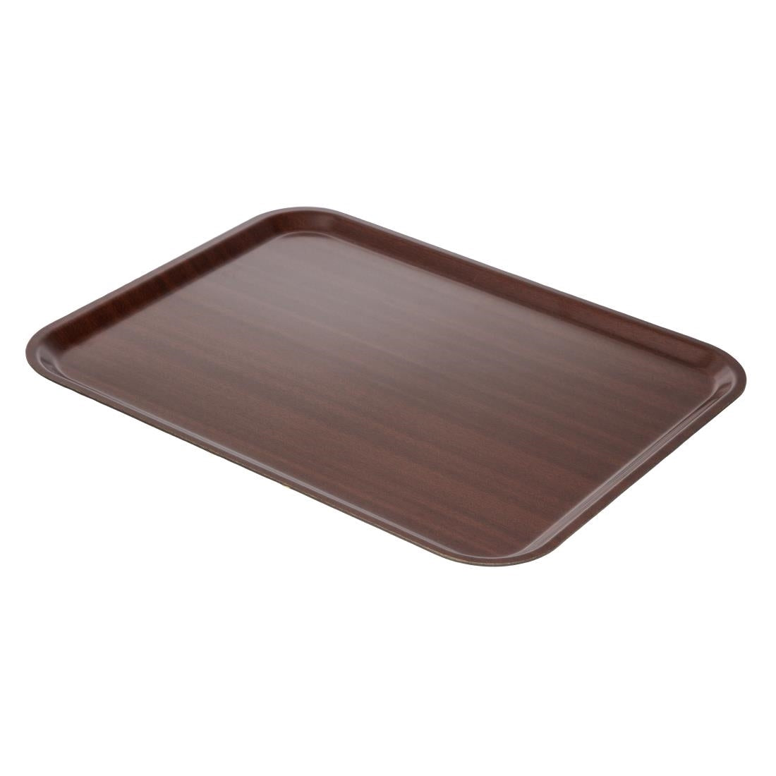 Cambro Capri Laminate Canteen Tray Mahogany 430mm - DP210  Cambro   