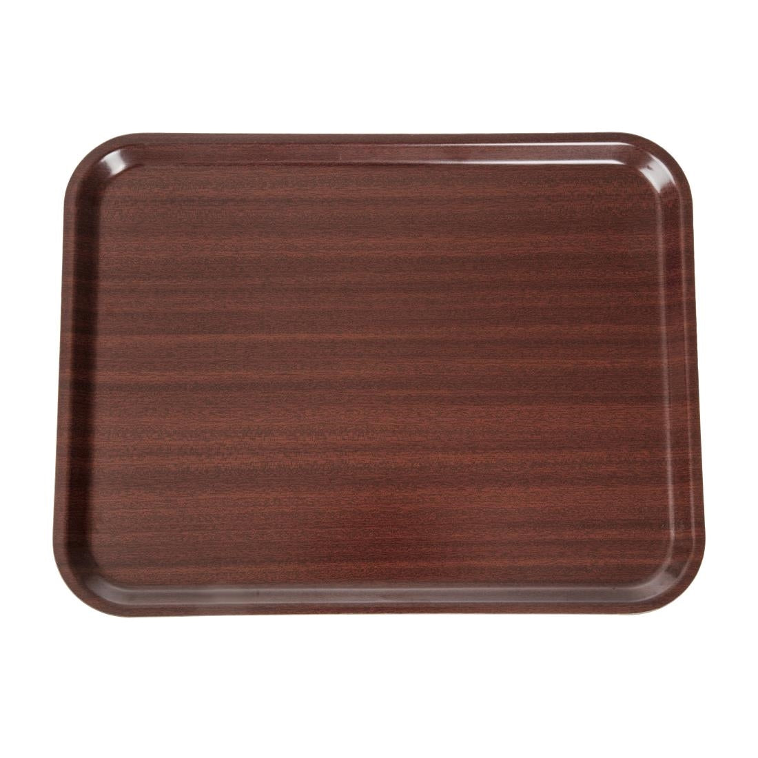 Cambro Capri Laminate Canteen Tray Mahogany 430mm - DP210  Cambro   