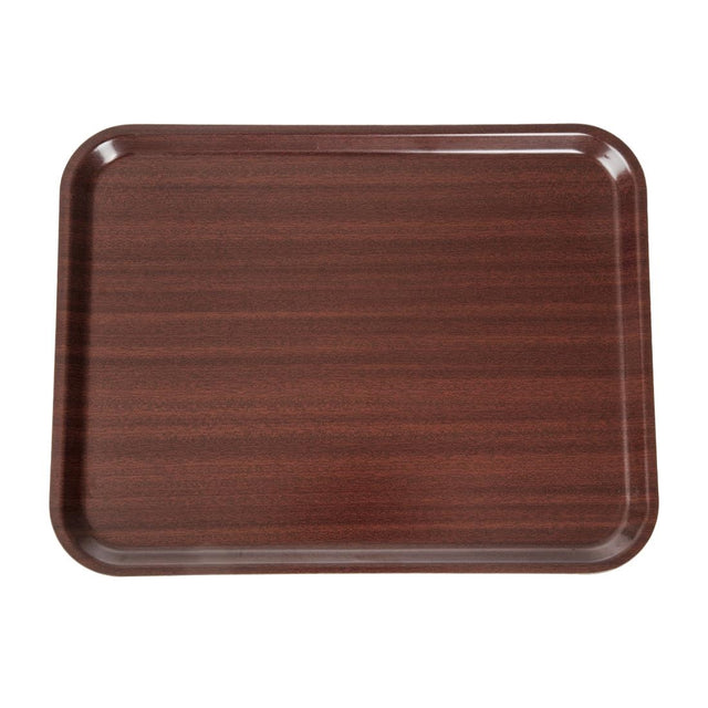 Cambro Capri Laminate Canteen Tray Mahogany 430mm - DP210  Cambro   