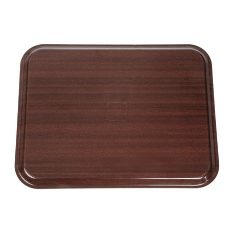 Cambro Capri Laminate Canteen Tray Mahogany 430mm - DP210  Cambro   