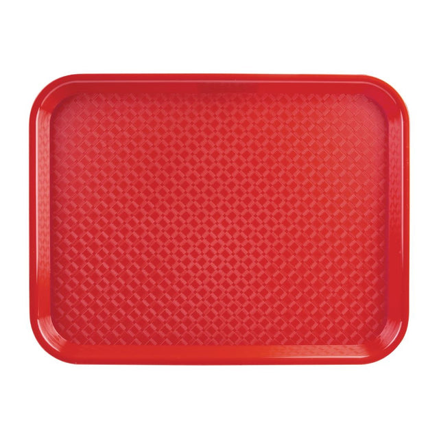 Olympia Kristallon Polypropylene Fast Food Tray Red Small 345mm - DP213  Olympia   