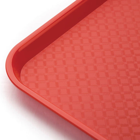 Olympia Kristallon Polypropylene Fast Food Tray Red Small 345mm - DP213  Olympia   