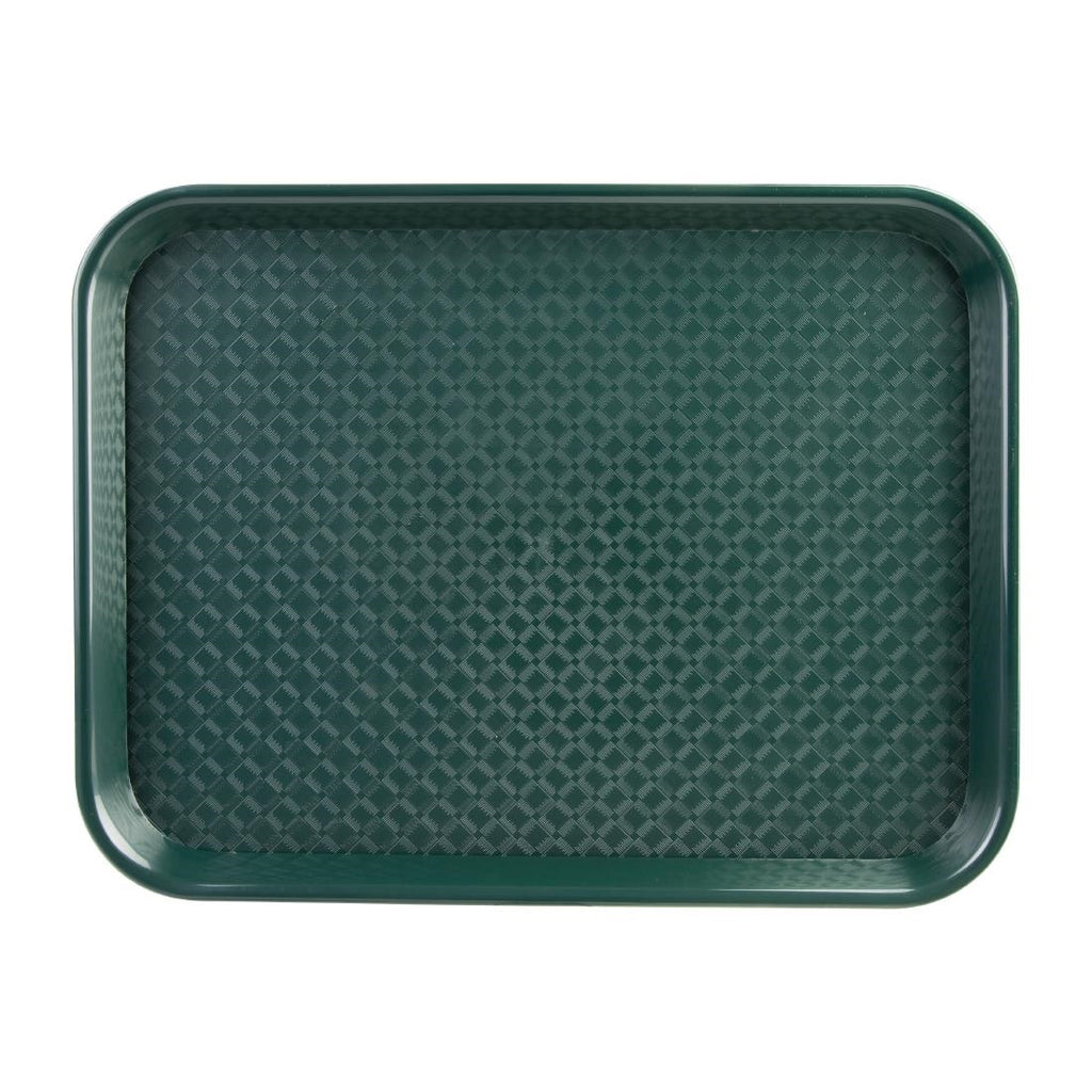 Olympia Kristallon Small Polypropylene Fast Food Tray Green 345mm - DP214  Olympia   