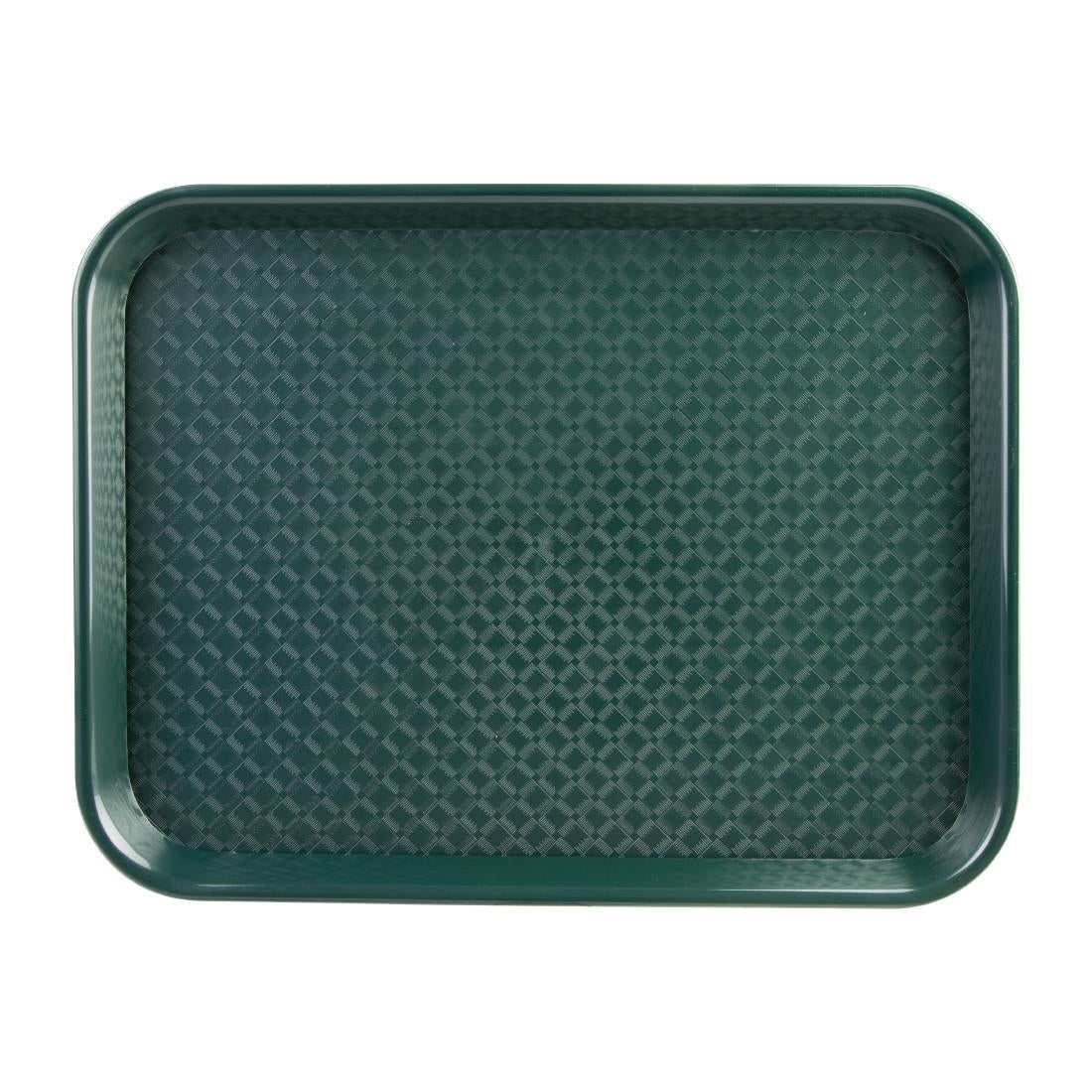Olympia Kristallon Small Polypropylene Fast Food Tray Green 345mm - DP214  Olympia   