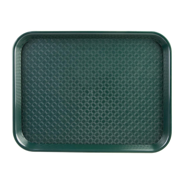 Olympia Kristallon Small Polypropylene Fast Food Tray Green 345mm - DP214  Olympia   