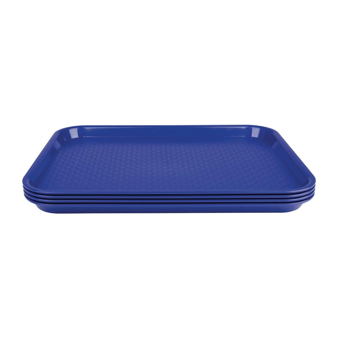 Olympia Kristallon Polypropylene Fast Food Tray Blue Small 345mm - DP215  Olympia   