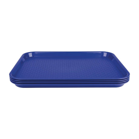 Olympia Kristallon Polypropylene Fast Food Tray Blue Small 345mm - DP215  Olympia   