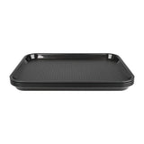 Olympia Kristallon Polypropylene Fast Food Tray Black Small 345mm - DP216  Olympia   