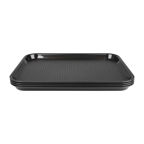 Olympia Kristallon Polypropylene Fast Food Tray Black Small 345mm - DP216  Olympia   