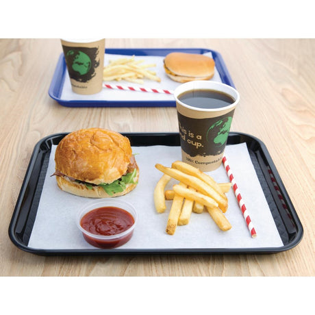 Olympia Kristallon Polypropylene Fast Food Tray Black Small 345mm - DP216  Olympia   