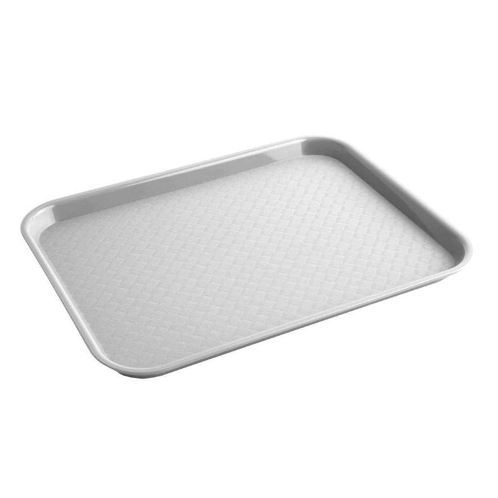 Olympia Kristallon Polypropylene Fast Food Tray Grey Small 345mm - DP217  Olympia   