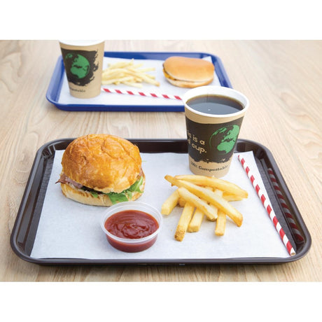 Olympia Kristallon Small Polypropylene Fast Food Tray Brown 345mm - DP218  Olympia   